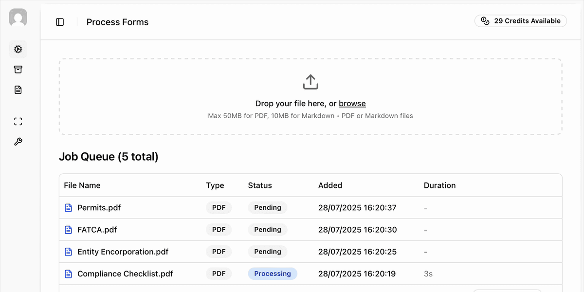 AI-Powered Digitization - Before and after comparison showing paper form conversion to digital interface